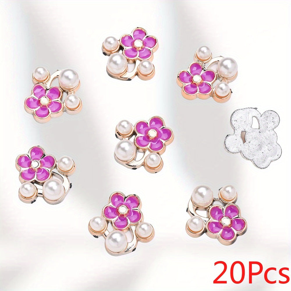 Five-Petal Flower Flatback Beads
