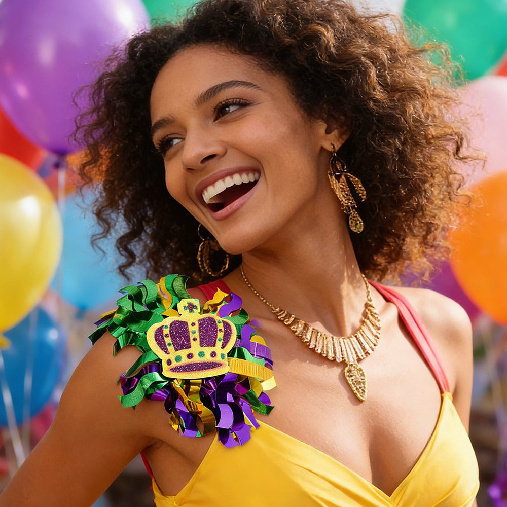 Mardi Gras Carnival Hair Clips
