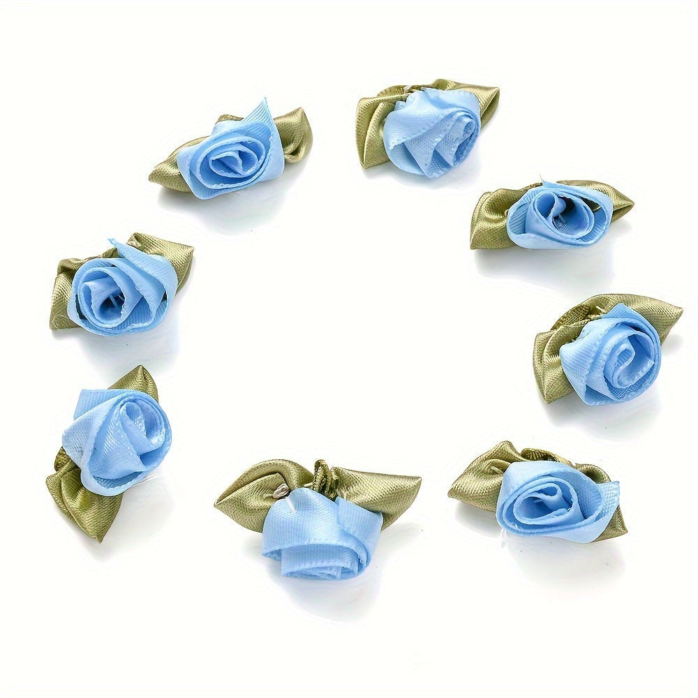 10PCS 12×32mm Fabric Tulip Flower Embellishment Set