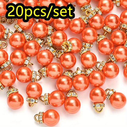 20pcs/set Shiny CCB Christmas Imitation Pearl Pendant Beads