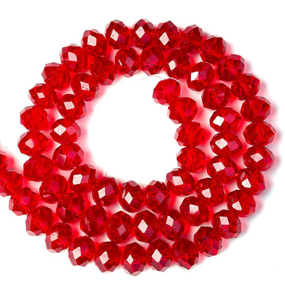 Red Glass Spacer Beads