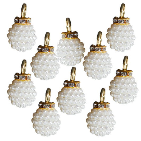 Pave Disco Ball Charms Beads