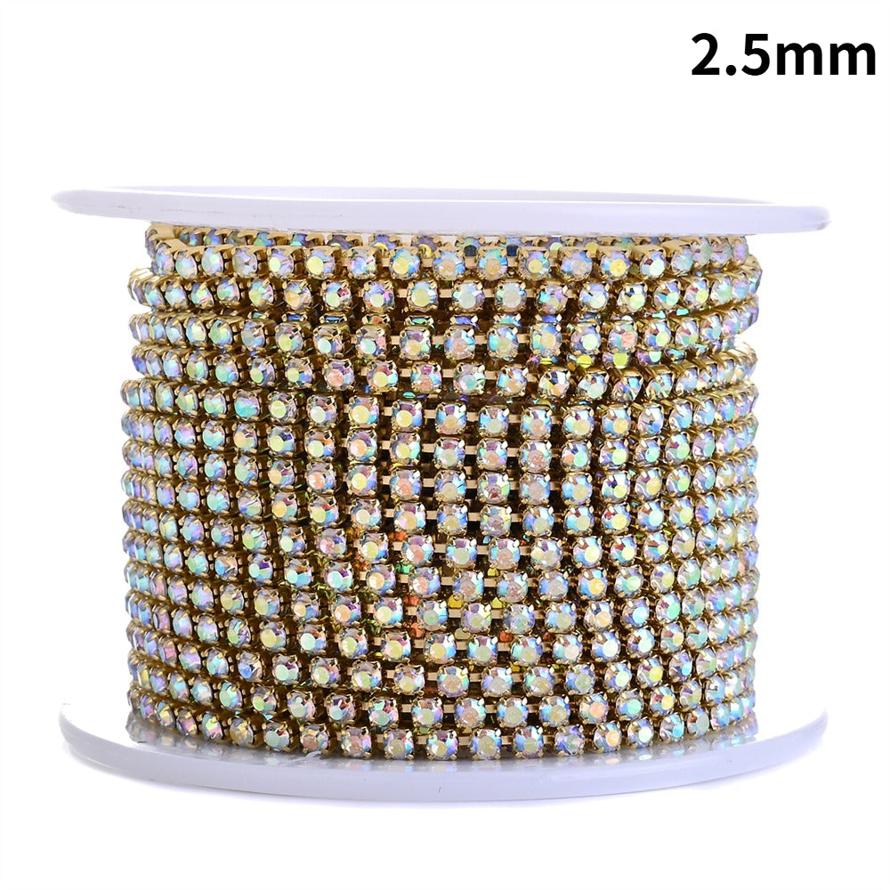 1 Roll 10 Yards Sparkling Rhinestone Chain Trim
