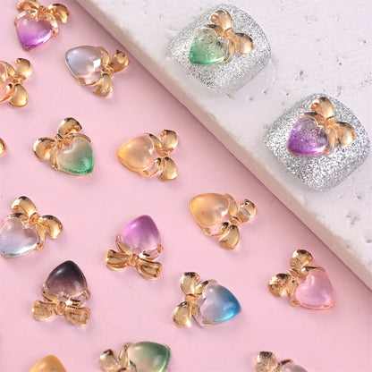 Heart Bow Acrylic Beads