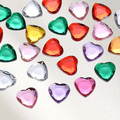 12 mm Acrylic Heart Decorative Patches