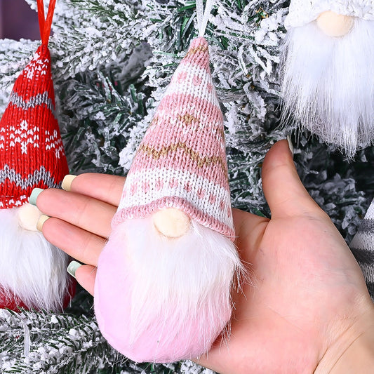 Christmas Knitted Santa Fabric Pendants