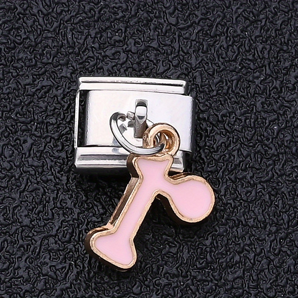 1PC A-Z English Letter Charm Link Set for 9mm Bracelets