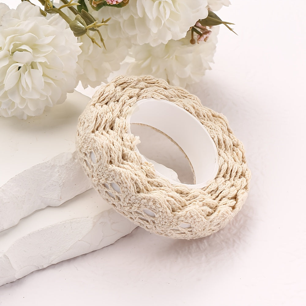 1 Roll 1.8cm Embroidered Lace Trim Ribbon
