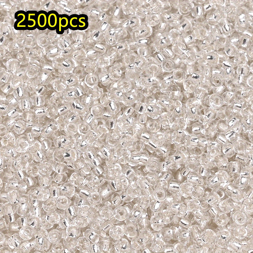 2500pcs/set 1.5mm Shiny Glass Seed Beads