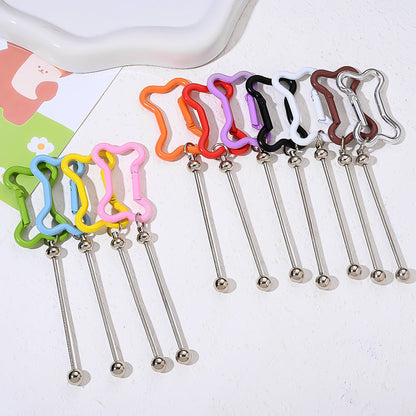 Beadable Bone Shape Keychain Kit