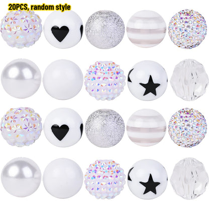 Rainbow Bubblegum Rhinestone Beads