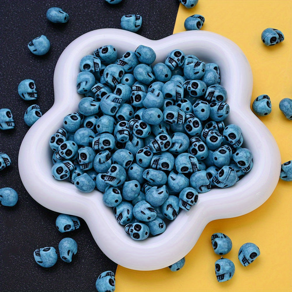 200pcs/set 11x13mm Skull Head Beads