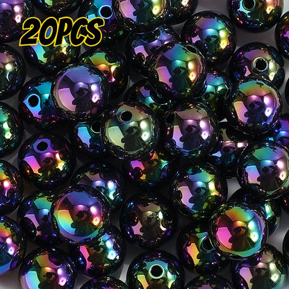 20pcs/set 16mm Shiny AB Color Round Acrylic Focal Beads