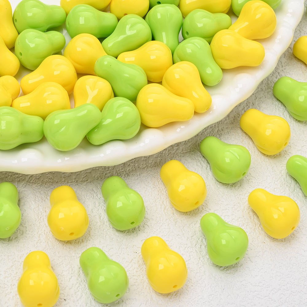 Autumn Pear Acrylic Beads