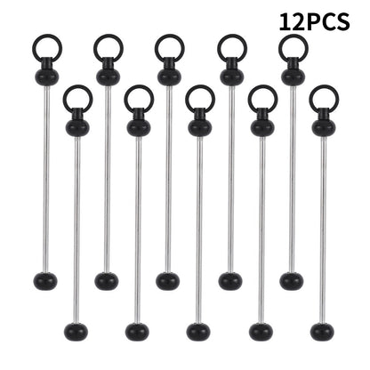 Metal Blank Bar Beadable Keychain Set