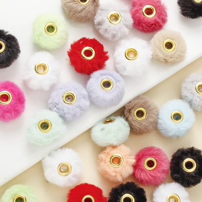 20PCS 20mm Ultra-Soft Plush Hairball Beads