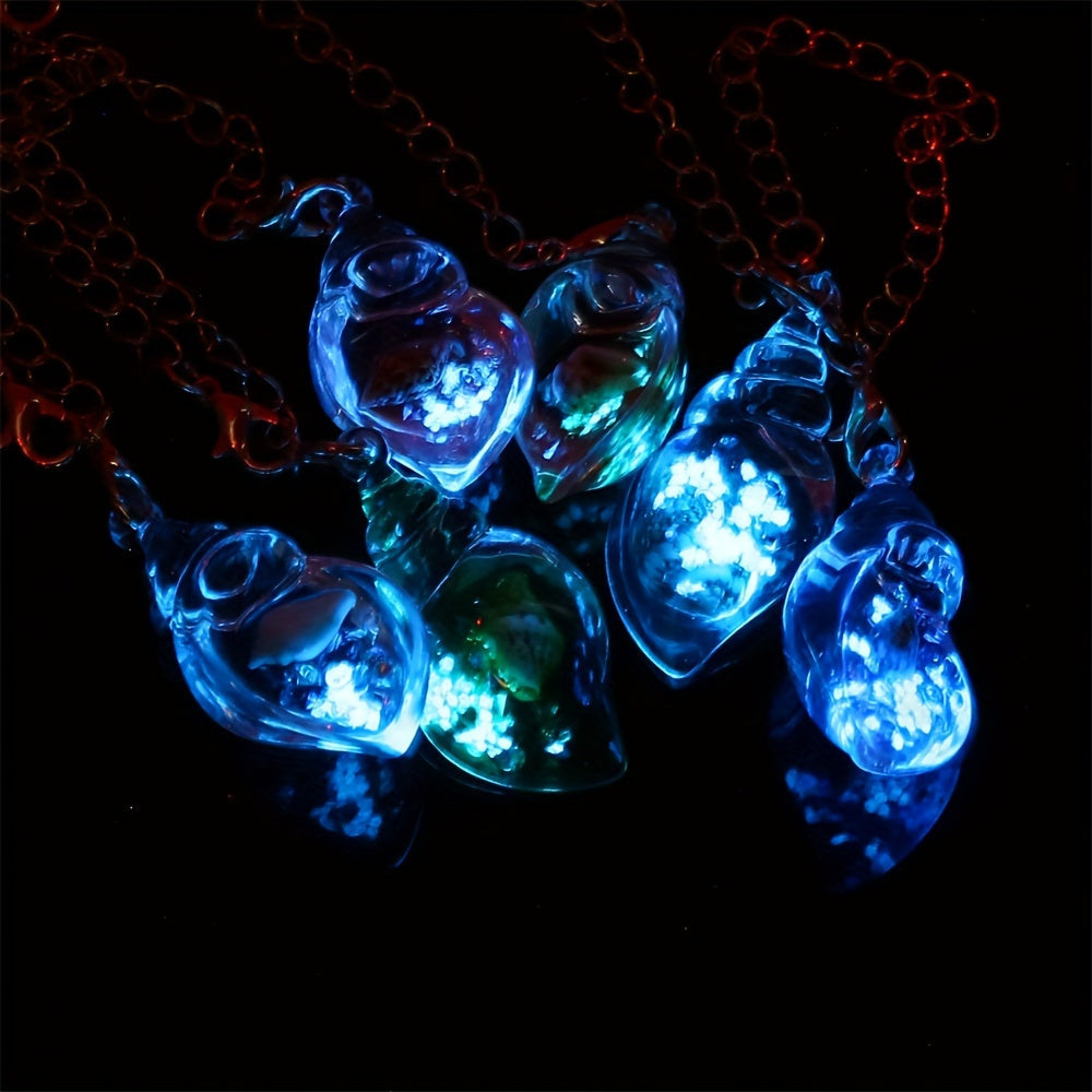 1PC Luminous Resin Conch Pendant