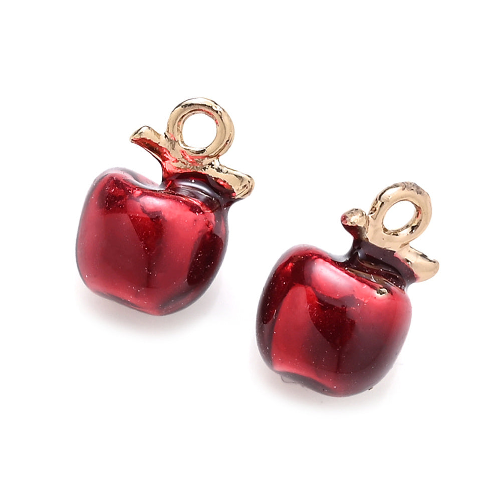 2PCS Fruit Series Alloy Pendant Set
