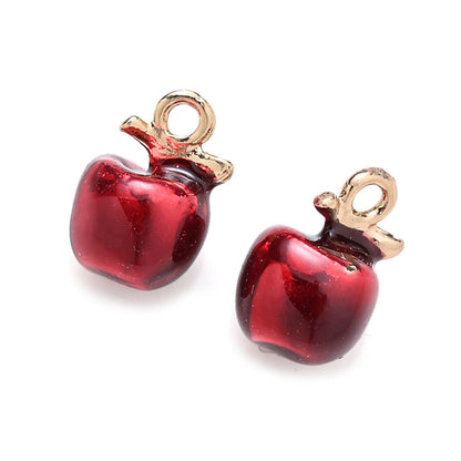 2PCS Fruit Series Alloy Pendant Set
