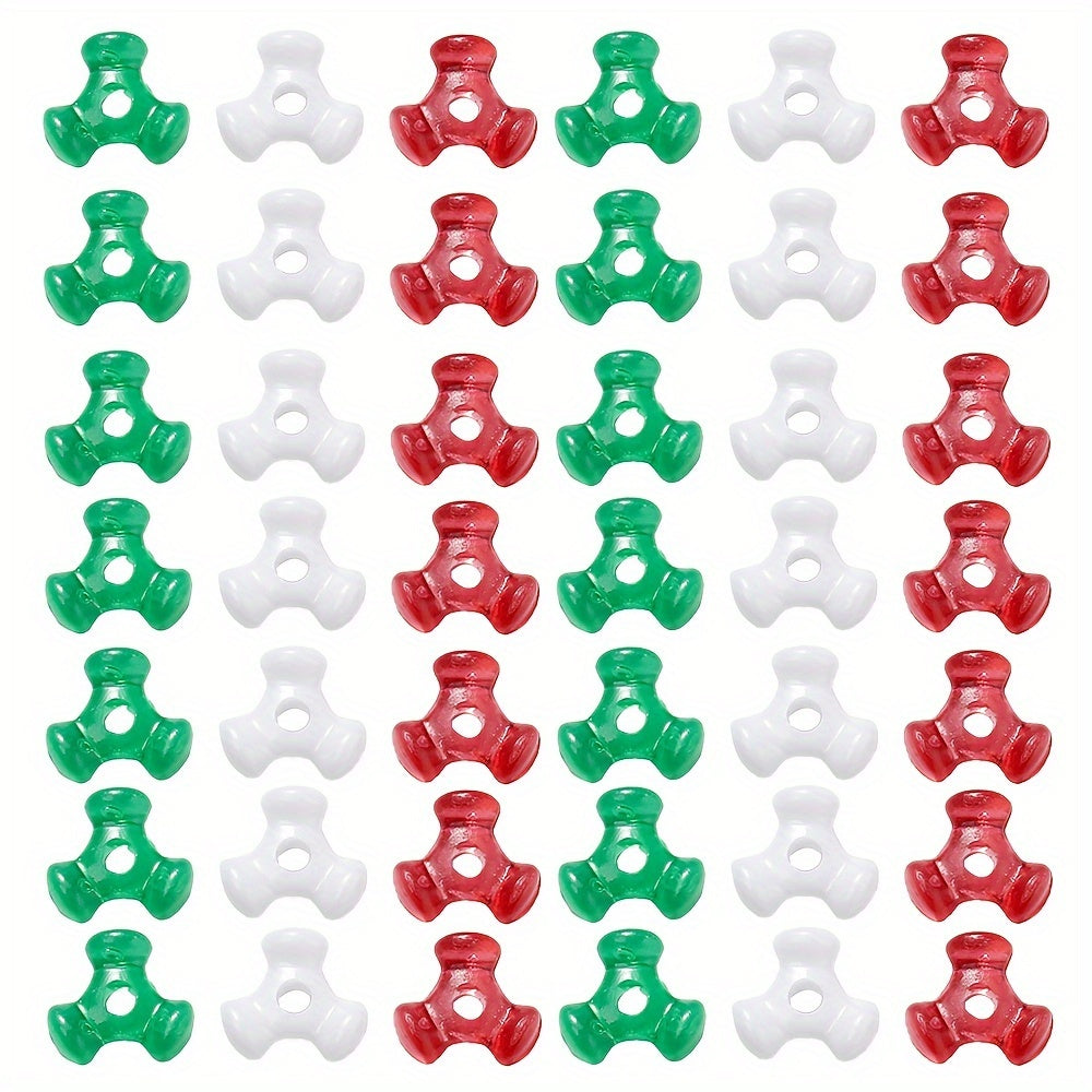 Christmas Acrylic Tri Beads