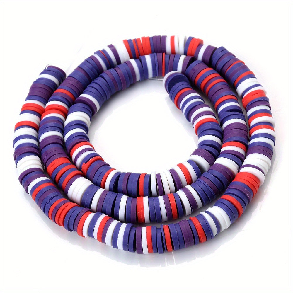 Mixed Color Polymer Clay Flat Beads
