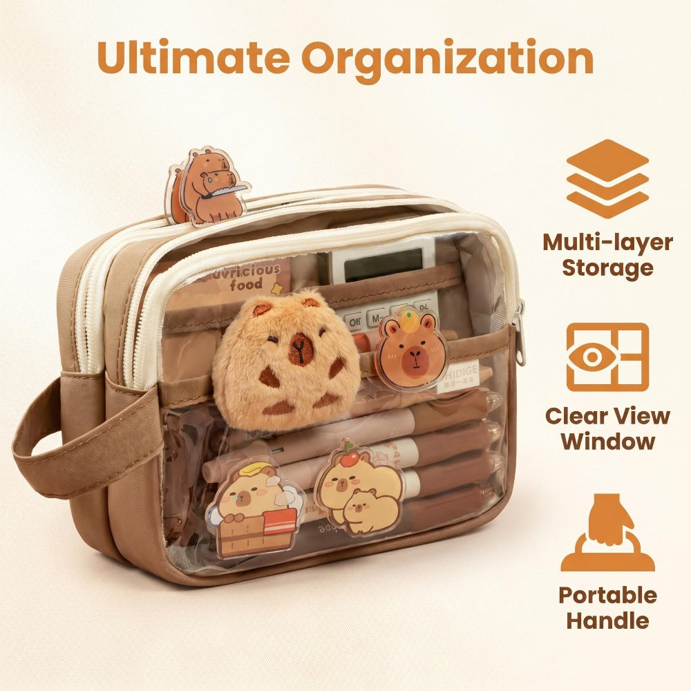 Capybara Pencil Case Set