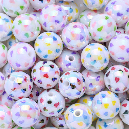 Multi-Color Love Acrylic Beads