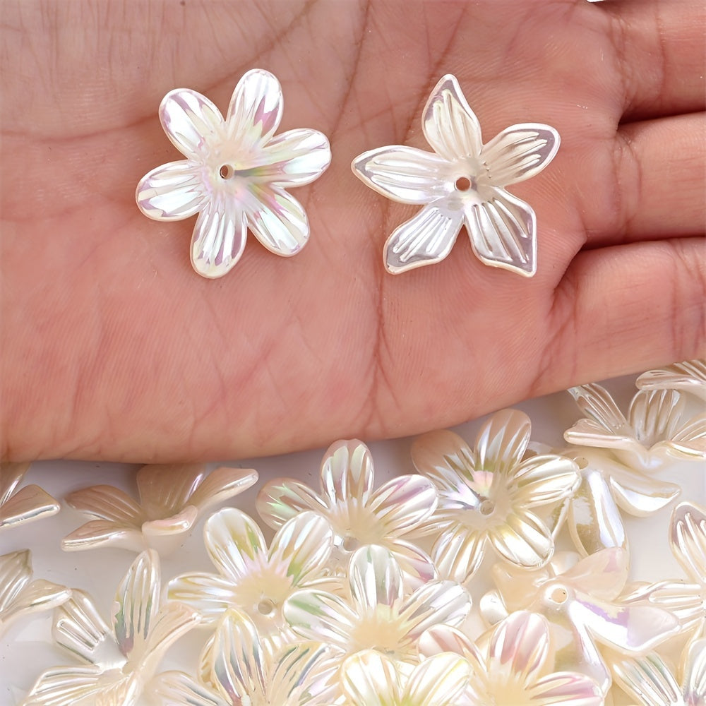 10PCS 25/26mm AB Flower Acrylic Bead Set
