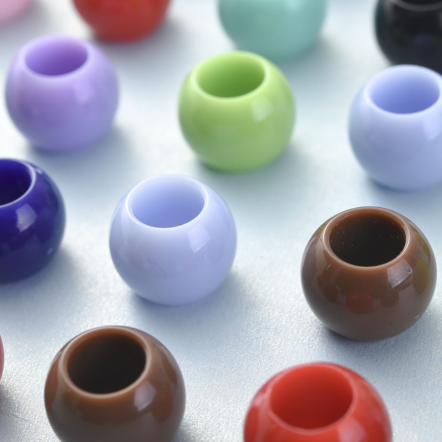 50pcs 9x12mm Colorful Acrylic Large Hole Beads