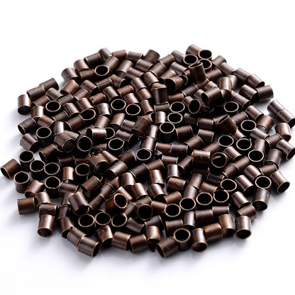 500pcs Golden & Silvery Copper Crimp End Beads