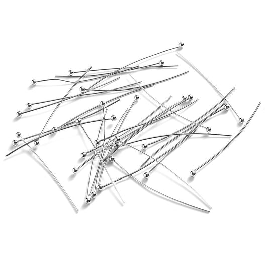 200-Piece 16-50 mm Flat Head Jewelry Head Pins