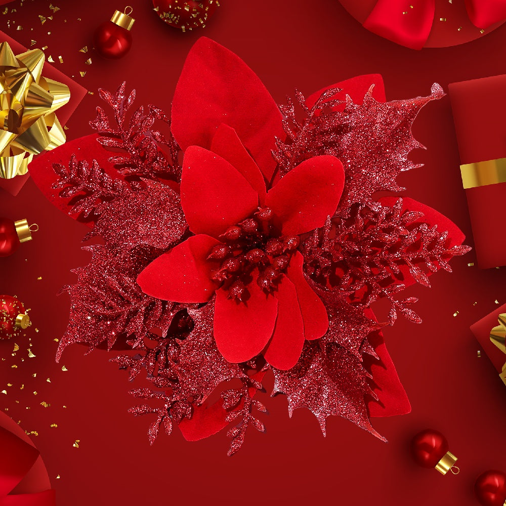 Elegant Handmade Christmas Plastic Flowers