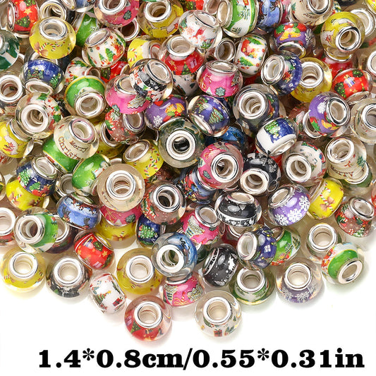Christmas Lampwork Style Beads