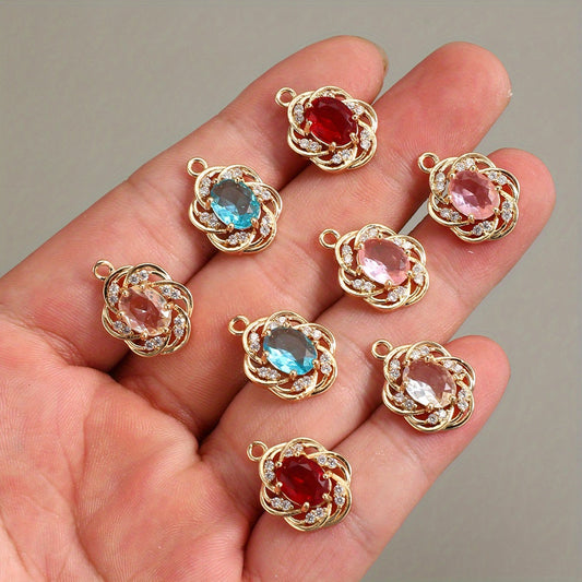 Glass Flower Pendants