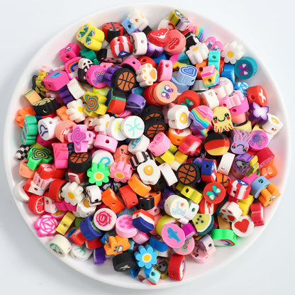 1200pcs Random Mix Clay Beads Bulk