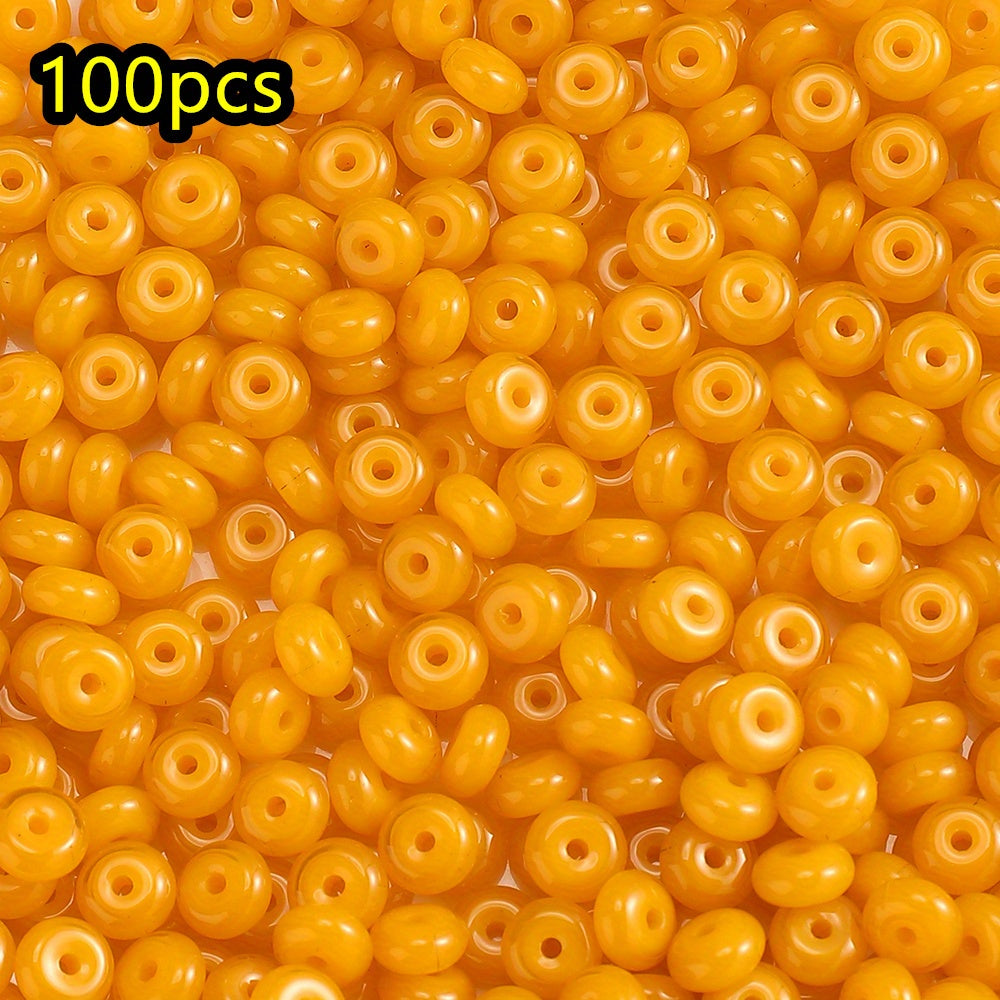 100pcs 3x6mm Multicolor Rondelle Glass Beads