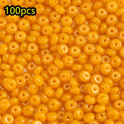 100pcs 3x6mm Multicolor Rondelle Glass Beads
