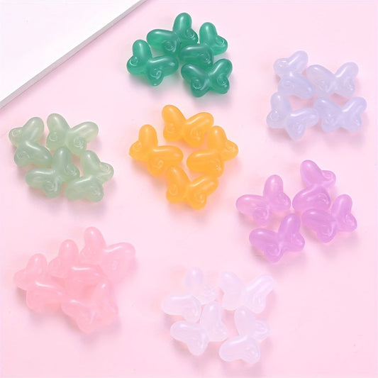 Colored Butterfly Acrylic Beads