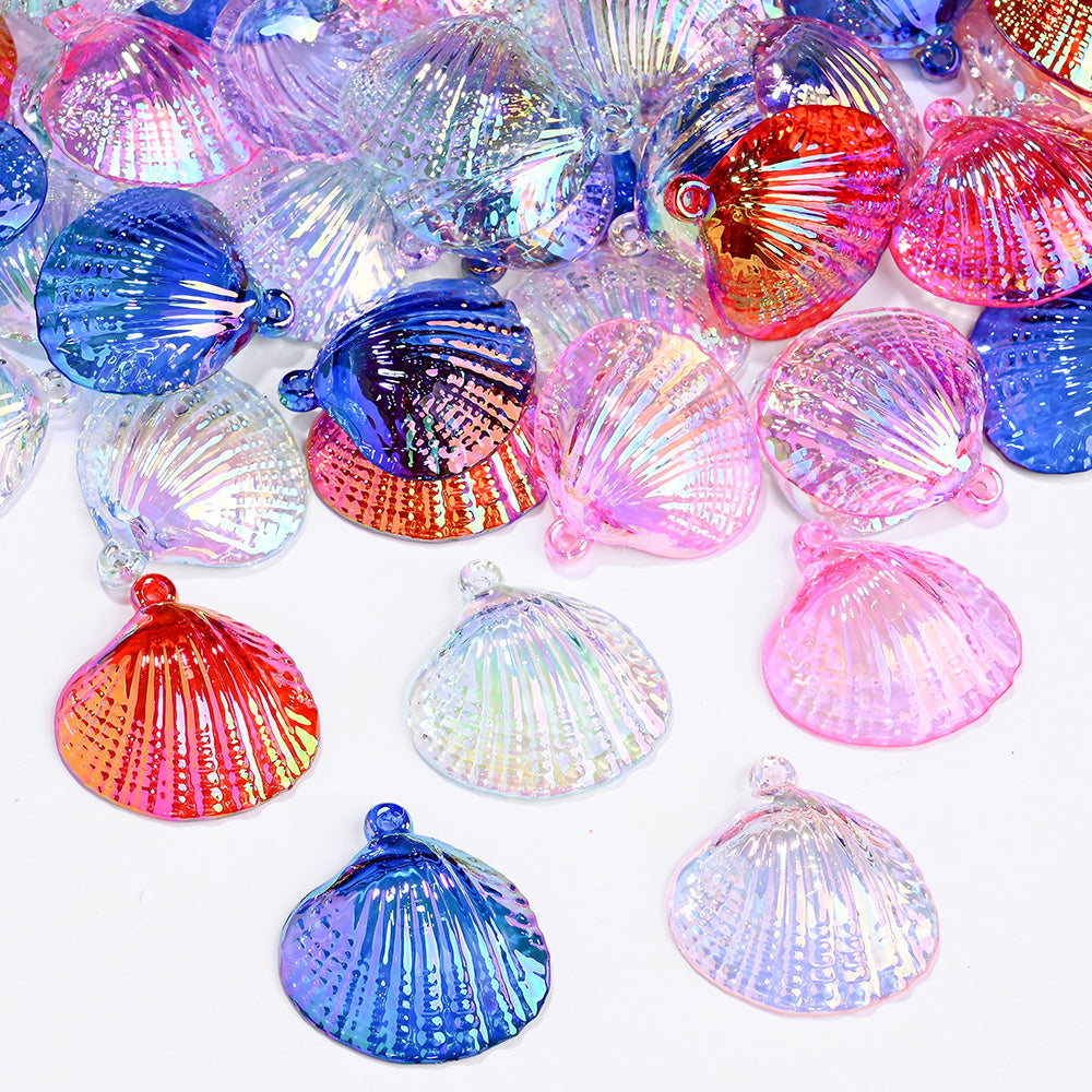 Mixed Color Shell Acrylic Pendants