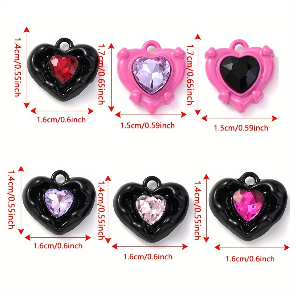Heart Rhinestone Pendant Set