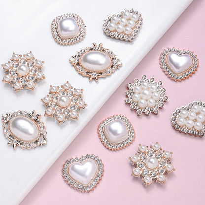 Acrylic Imitation Pearl Rhinestone Flatback Bead Set