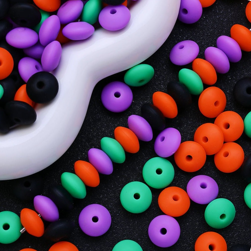 Silicone Abacus Spacer Beads