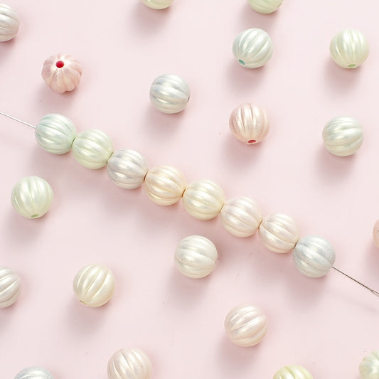 Macaron Pumpkin Acrylic Spacer Beads