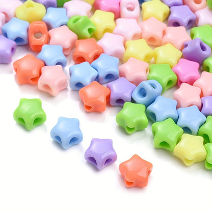 Solid Color Acrylic Star Beads