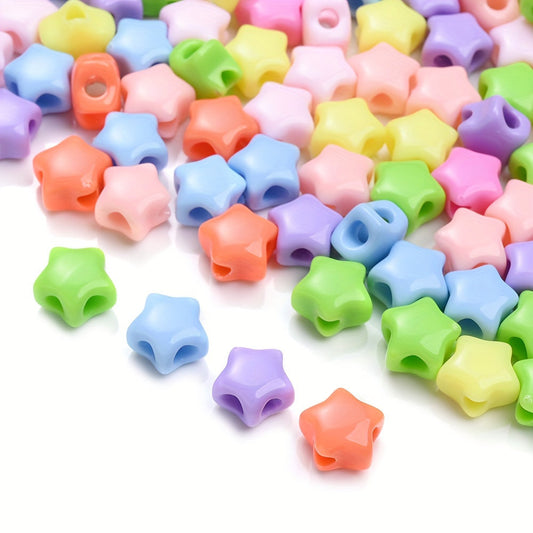 Solid Color Acrylic Star Beads