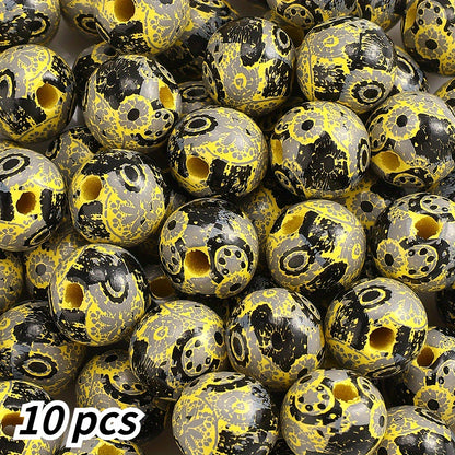 10pcs 16mm Vintage Wooden Round Beads
