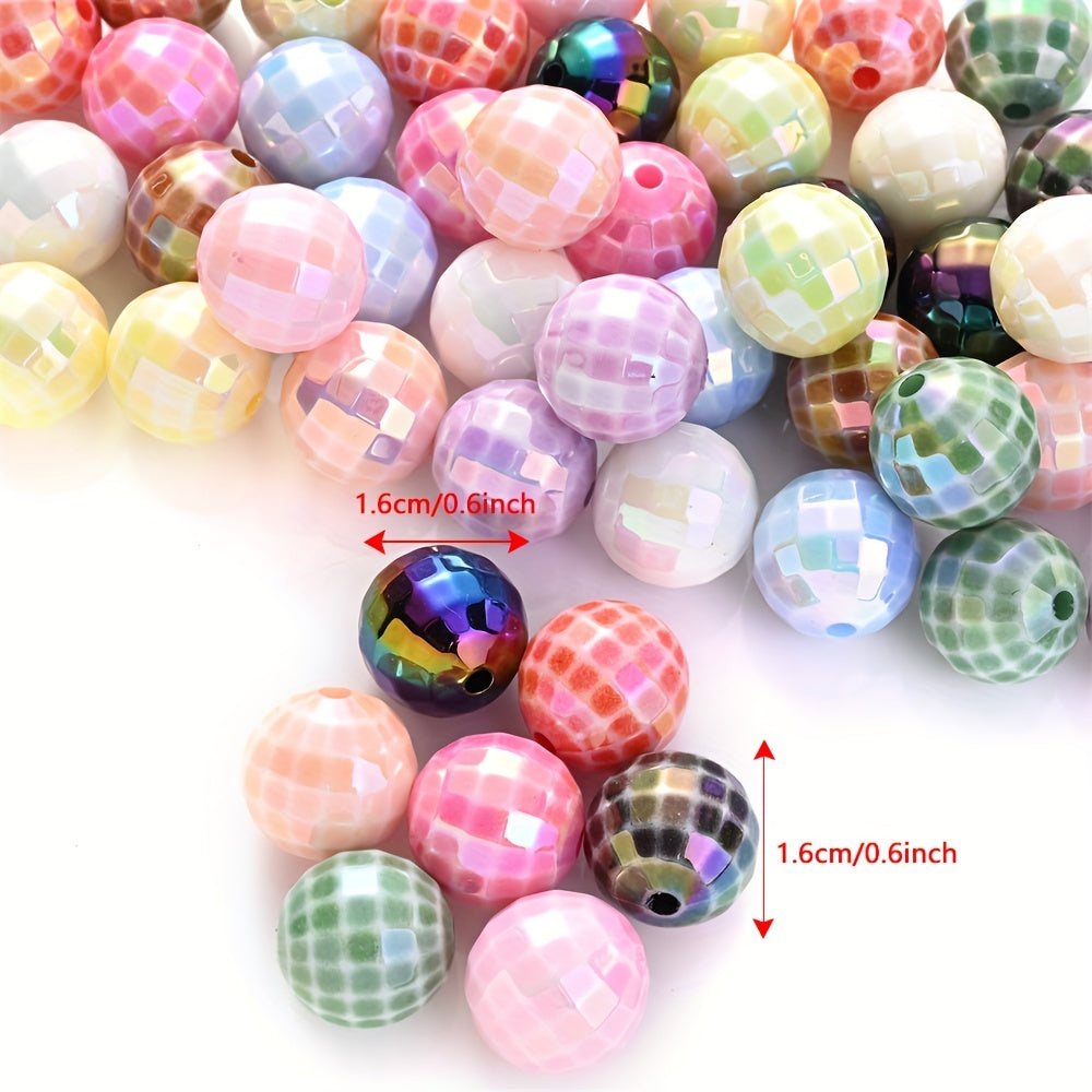 UV Faceted Round Acrylic Beads