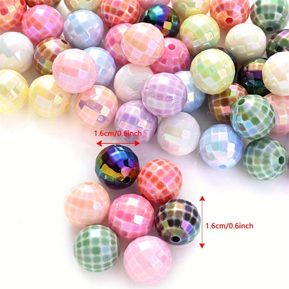 UV Faceted Round Acrylic Beads