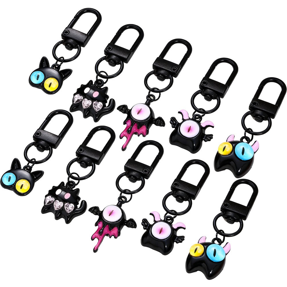 Gothic Black Evil Eye Pendant Charms