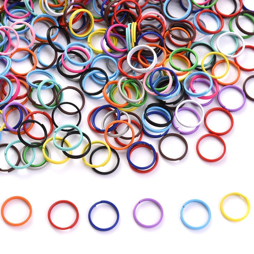 100-Piece 8 mm Alloy Double Open Jump Rings